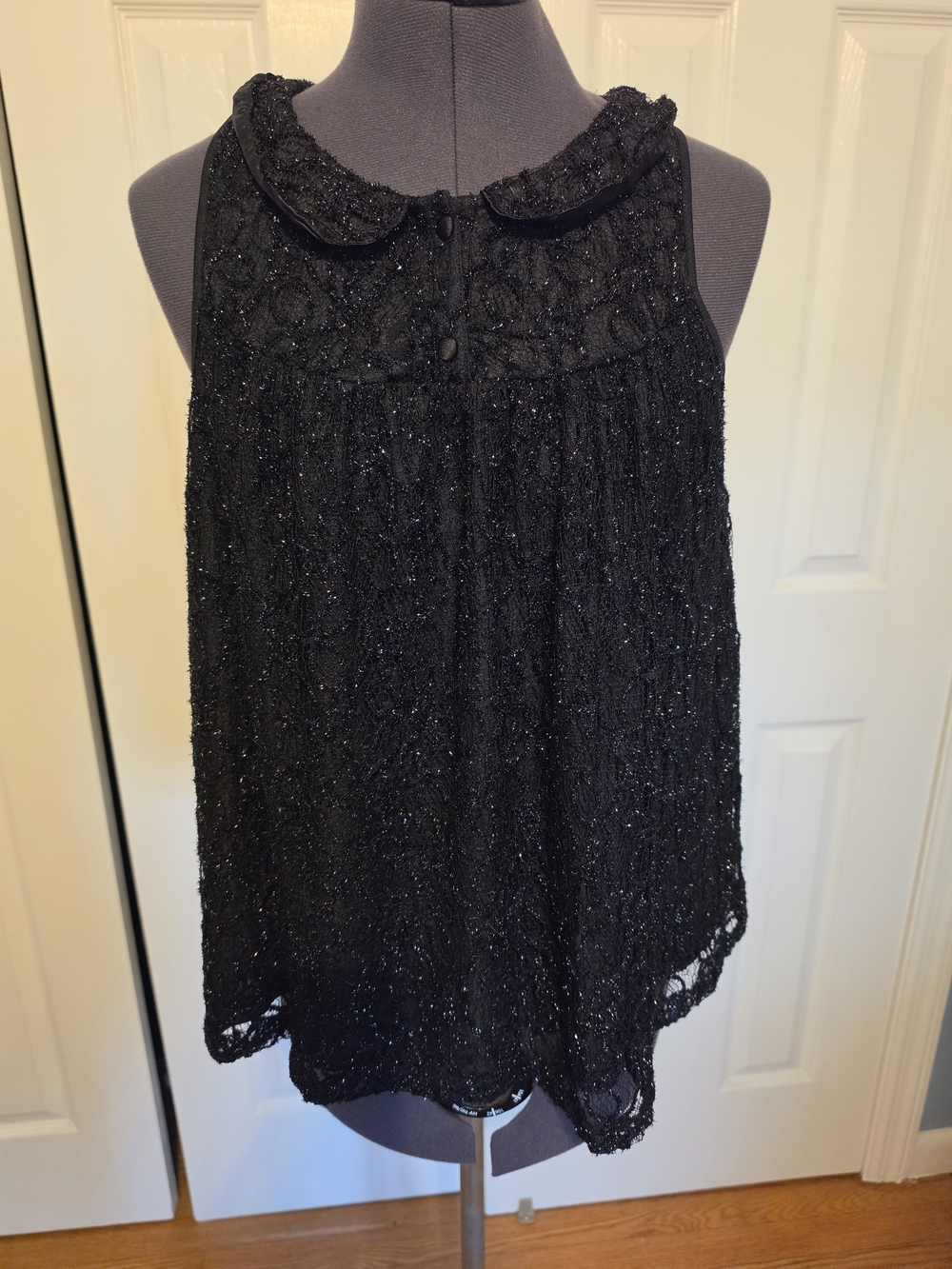 H&M Black Sparkle Lace Sleeveless Camisole